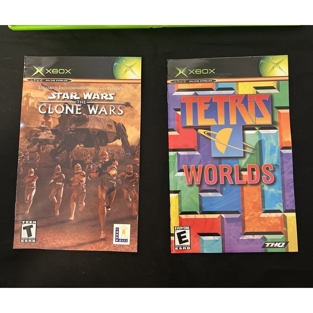 XBOX Star Wars THE CLONE WARS and TETRIS WORLDS Video‎ Games Original Microsoft